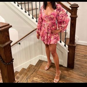 LoveShackFancy Willis Floral Devoré Mini Dress